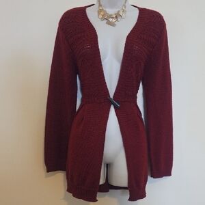 Eddie Bauer Burgundy Women's Cardigan